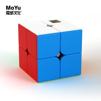 MoYu meilong 2x2 magic cube stickerless mozaīkas kubiem profesionālās ātrums izglītības rotaļlietas studentiem