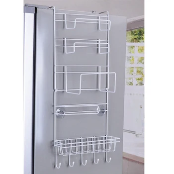 Multi-funkcionālo Ledusskapis Plaukts Ledusskapja Sānu Plaukts Multi-Layer Sānu Turētāju Virtuves Piederumi Karājas virtuvē Āķis Locīšana