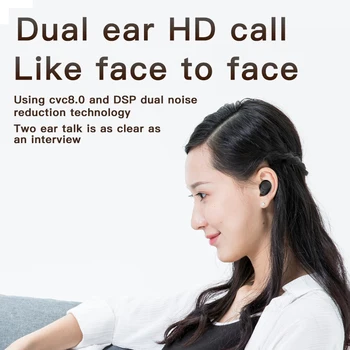 Multifunkcionālās Bezvadu Austiņas Bluetooth 5.1 Austiņas Binaural zvanu Atbalsta visi Telefoni 2000mAh Uzlādes lodziņā Earbuds austiņas
