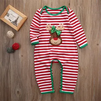 MUMS Jaundzimušā bērna Baby Boy Girl Ziemassvētku Romper Bodysuit Pidžamas Apģērbi Apģērbs Ģimenes Saskaņojot Tērpiem