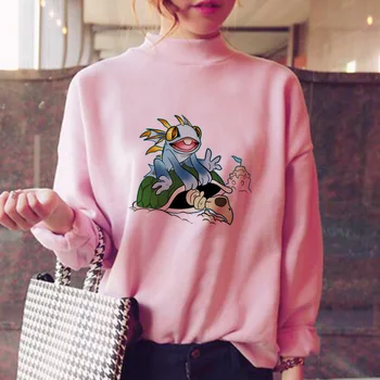 Murloc hoodies sieviešu kapuci ziemas lielgabarīta sieviešu streetwear sviedru krekls harajuku fashion lielgabarīta korejiešu stilā