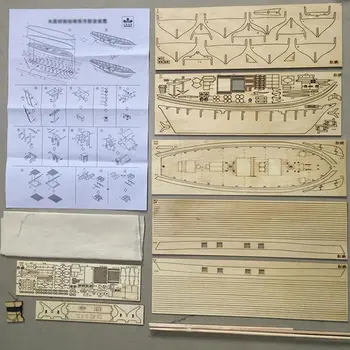 Mēroga Montāža Koka Jahtu DIY Kuģa Modelis Komplekts Mājas Apdare Laivu, Bērnu Rotaļlietas, Dāvanu Buru Modelis, Salikts Koka Komplekts