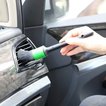 Mīkstas Saru Birste, Tīrīšanas Birste, kas 5GAB Auto Tīrīšanas Instrumentu Komplekts Interjera Paneļa Riteņu Diski Zaļā auto tīrāku Mazgāšana