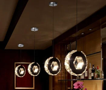Mūsdienu apgaismojums, Riņķveida ring Crystal LED Restorāns Guļamistaba Lustra, Armatūra dzīvojamā istaba Spīdumu led Gaismas kristāla apgaismojums