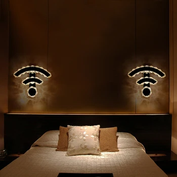 Mūsdienu Kristāla Sienas Lampas Radošo LED Sienas Gaismas, Dzīvojamās Istabas, guļamistabas gultas Mājas Iekštelpu Apgaismojums Dekorēšana Sconce