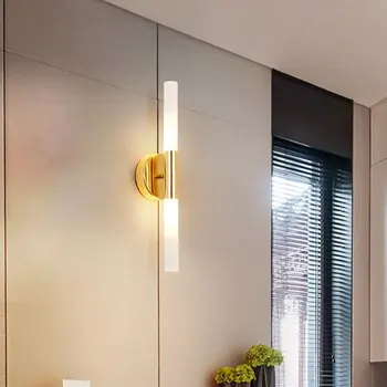 Mūsdienu Metāla Caurule, Caurules LED Sienas Lampa Zelta Sienas Brā Guļamistaba Gaismas Ķermeņi Ateja Dzīvojamā Istaba Tualete Vannas istabas Spogulis Gaismas