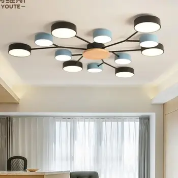 Mūsdienu Minimālisma LED Lustras Griestu Lampas gaismas Ķermeņi, Ziemeļvalstīm Radošo Macaron Lampas, Hotel Villa Gaismas