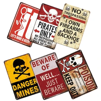 NAV STULBA UZMANIETIES Metāla Plāksne Skārda Zīme Vintage Brīdinājums Nav Trespassing Plakātu Alvas (skārda) Plāksnes Zīme Cilvēks Alas Sienas Lauku māja Apdare