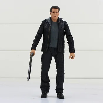 NECA Terminator Genisys T-800 Aizbildnis Rīcības Attēls Filmu Arnold Schwarzenegger Versija Kolekcionējamus Modeļu Lelle, Rotaļlietas 7