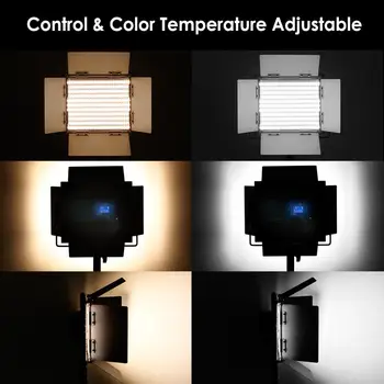 Neewer 3 Iepakojumi 660 LED Video Gaisma ar LCD Ekrānu Fotografēšanai Apgaismojuma Komplekts ar Statīvu: Regulējamas, 3200-5600K CRI96+ LED Panelis