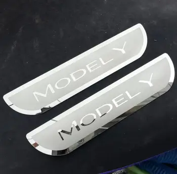 Nerūsējošā Tērauda Durvis, Palodzes Pretnodiluma Plāksnes Tesla Model Y 2gab