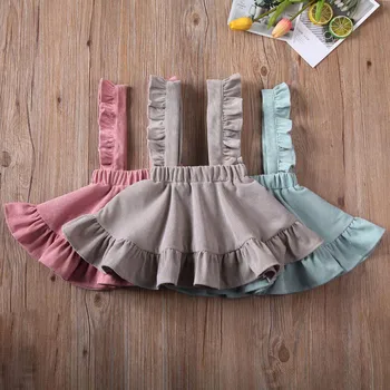 New Baby Toddler Bērniem, Meitenēm, Cietā Ruched Ruffles Zeķu Gadījuma (Dungriņi) Drēbes meitenēm kleita платье для девочки детские платья