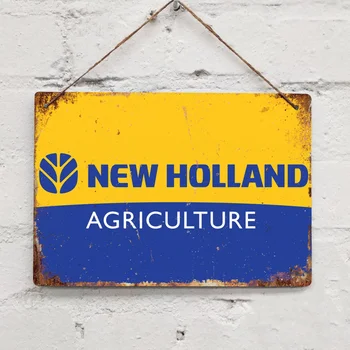 New Holland Lauksaimniecības Saimniecības Vintage Skārda Zīme Metāla Dekors Metāla Zīmju Sienas Zīme