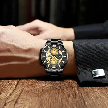 NIBOSI Vīriešu pulksteņi top luksusa zīmolu vīriešu kvarca rokas pulksteni modes kleita sportā vīriešu pulkstenis ūdensizturīgs 2020 