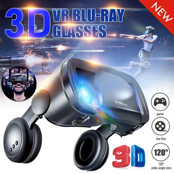 No 5. līdz 7 collu Viedtālrunis Brilles 2 In1 VRG Pro 3D VR Brilles Virtuālo Realitāti Full Screen Vizuāli Platleņķa VR Austiņas