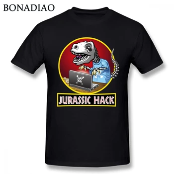 Noelty Jurassic Park World T Krekls Cilvēks Grafiskais Hack Dinozauru Gadījuma T-Krekls 2018 Modes Cilvēks, Streetwear S-6XL Camiseta