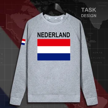 Nīderlande Mazu Valstu, Holandes, nīderlandes NLD mens pelēkā vārna puloveri hoodies vīriešu sporta krekls plānas streetwear apģērbu hip hop