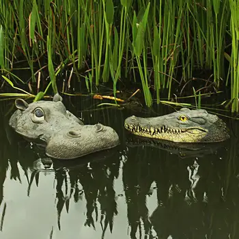 Nīlzirgu Krokodila Galvu Dabisko Sveķu Dīķi Peldēt Ar Aizsargājošu Pārklājumu Reāli Peldošās Par Parka Baseins, Dīķis Apdare