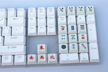 OC Taustiņu Mehāniku Tastatūras Taustiņu Caps Mahjong keyCap Personības Krāsu-Sublimācijas PBT Vāciņi