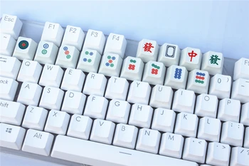OC Taustiņu Mehāniku Tastatūras Taustiņu Caps Mahjong keyCap Personības Krāsu-Sublimācijas PBT Vāciņi