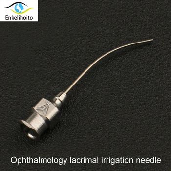 Oftalmoloģijas nerūsējošā tērauda apūdeņošanas adatu taisni saliekt leņķī mutvārdu lacrimal pagājušo noskalo atkārtota dezinfekcija