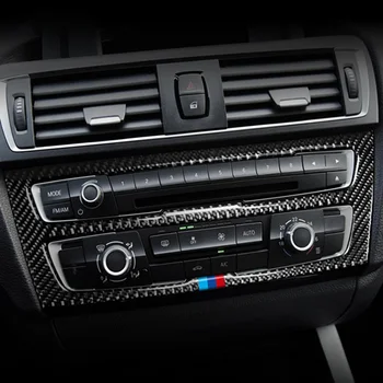 Oglekļa Šķiedras BMW 1 2 Series F20 F21 F22 F23 Interjera Pārnesumu Gaisa Kondicionēšanas CD Panelis Durvju Roku balstu Vāciņš Melns, Auto Uzlīmes