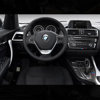 Oglekļa Šķiedras BMW 1 2 Series F20 F21 F22 F23 Interjera Pārnesumu Gaisa Kondicionēšanas CD Panelis Durvju Roku balstu Vāciņš Melns, Auto Uzlīmes