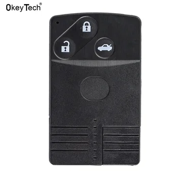 OkeyTech 3 Pogu Smart Auto Atslēgu Apvalks priekš Mazda 5 6 Sērijas MX5 MX7 CX7 CX9 RX8 Miata Atslēgas fob Gadījumā Ar Izvietojamo avārijas atslēgu