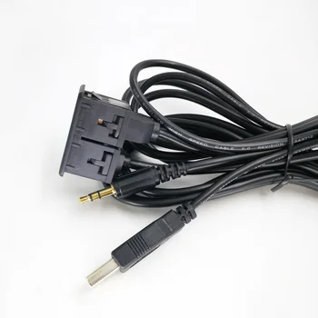 ONKAR Auto Audio 3,5 mm USB Adaptera Kabeli 100cm Auto Dash Flush Mount USB Ports pagarinātāja Auto Piederumi