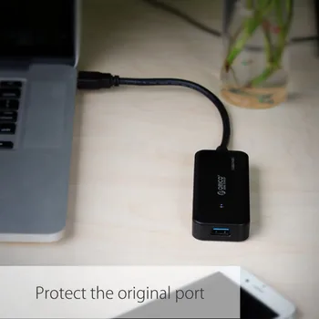 ORICO USB 3.0 HUB 4 Ports Mini HUB Atbalsta OTG Funkcija MacBook Klēpjdators, Planšetdators, OTG USB HUB 15 cm Kabeļa Garums
