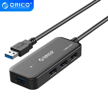 ORICO USB 3.0 HUB 4 Ports Mini HUB Atbalsta OTG Funkcija MacBook Klēpjdators, Planšetdators, OTG USB HUB 15 cm Kabeļa Garums