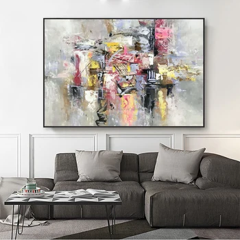 Oriģinālas gleznas dzīvojamās istabas sienas mākslas audekls abstraktās glezniecības gabalus, augstas kvalitātes eļļas glezna mūsdienu attēlus, mājas dekoru