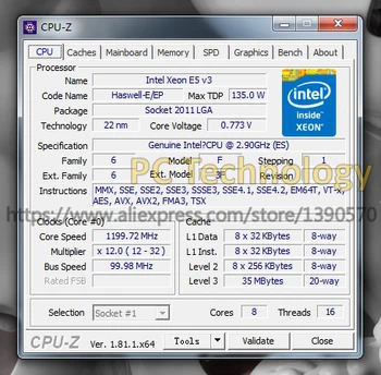 Oriģinālā Intel Xeon ES Versija E5-2667V3 QEYA E5 2667 V3 CPU 2.90 GHz 8-Core 35M E5 2667V3 LGA2011-3 procesors E5-2667 V3
