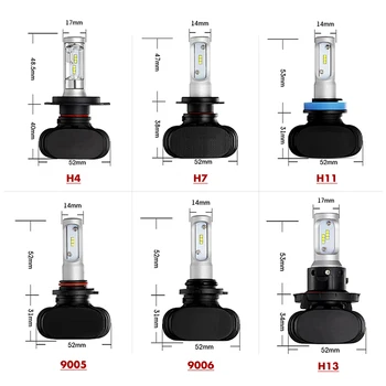 Oslamp H4 Hi lo Auto LED Lukturu Spuldzes H7 H11 9005 9006 50W 8000LM 6500K CSP, Led Auto Lukturi, LED Lampas, Apgaismojuma Spuldze 12v 24v