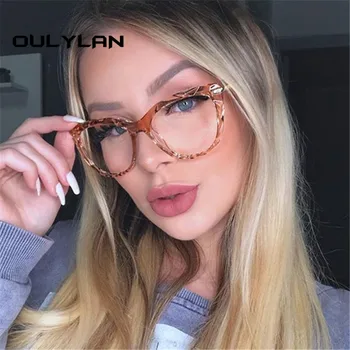 Oulylan Sexy Cat Eye Briļļu Rāmji Pārredzamu Brilles Sievietēm Modernu Optisko Briļļu Tuvredzība Rāmis
