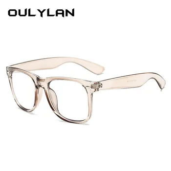 Oulylan Zilā Gaisma Pretbloķēšanas Brilles Vīriešiem Datoru Briļļu Retro Lielgabarīta Briļļu Rāmji Sievietēm, Optiskās Brilles