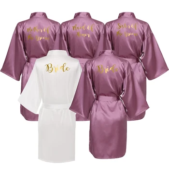 Owiter 2019 Violeta Kleita Satīna, Zīda Drēbes Kāzu Vannas Drēbes, Līgava, Līgavas Ģērbšanās Sieviešu Drēbes, Zelta Vārdu Sleepwear