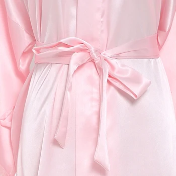 Owiter 2020 Sievietes Ilgi Cietās Satīna Drēbes Līgavas Tērpu Mežģīnes Drēbes Līgavas Tērpu līgava Kāzu Tērpu Sleepwear Peldmētelis Mērci