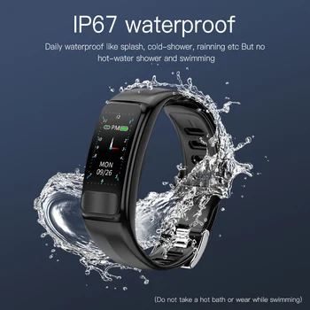 P12 EKG PPG smart aproce sirdsdarbību, skābekļa monitors, asinsspiediena smart jostas IP67 waterproof zvanu atgādinājumu sporta Grupa