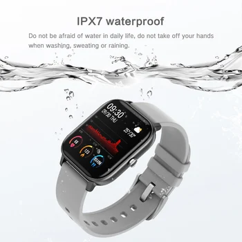 P8 1.4 collu Smart Skatīties Vīrieši ar skārienekrānu IP67 Waterproof Fitnesa Tracker asinsspiediens Smart Pulkstenis GTS Smartwatch par Xiaomi