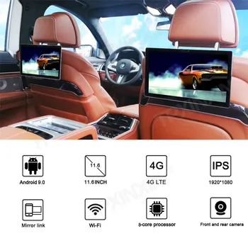 Pagalvi Monitors Android 9.0 Auto Stereo Video Atskaņotājs 11.6 collu Displeju, Touch Screen Bluetooth Autoradio Pantalla Coche 12V