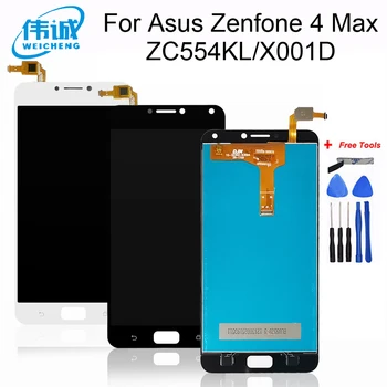 Par Asus Zenfone 4 Max ZC554KL LCD Displejs LCD +Touch Screen Digitizer Montāža 5.5
