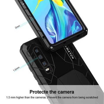 Par Huawei P30 P30 Pro Telefonu Gadījumā lieljaudas Aizsardzības Bruņas, Metāla, lietu Vāku Anti-fall Alumīnija Pilna Aizsardzības Apvalki