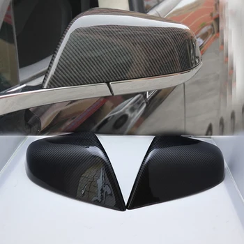 Par Tesla model3 Modelis 3 2016 2017 2018 2019 Aksesuāri Reālu Oglekļa Šķiedras Sānu Spoguļa Vāks Vāciņš Nomaiņa Cepures Apvalks