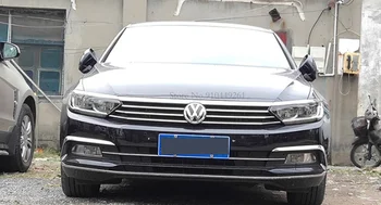 Par Volkswagen Passat B8 Variants Arteon 2016-2020 Sudraba Melna Ārpuse Lukturu Uzacu Segtu Apdares Priekšējais Gaismas Lukturis Rāmji
