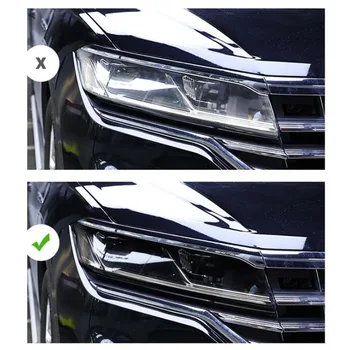 Par Volkswagen VW Touareg 2019 2020 TPU Caurspīdīga Melna Plēve, Auto Lukturu aizsargplēvi Anti-scratch Uzlīmes Car Styling
