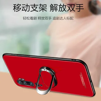 Par Xiaomi Mi, Ņemiet vērā, 10 Lite Gadījumā Luksusa Grūti Rūdīta Stikla Ar Statīvu Gredzenu aizsardzības Aizmugurējo Vāciņu Gadījumā xiaomi mi, ņemiet vērā, 10 pro