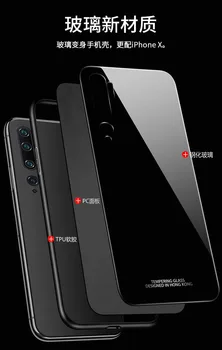 Par Xiaomi Mi, Ņemiet vērā, 10 Lite Gadījumā Luksusa Grūti Rūdīta Stikla Ar Statīvu Gredzenu aizsardzības Aizmugurējo Vāciņu Gadījumā xiaomi mi, ņemiet vērā, 10 pro