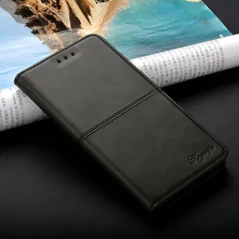 Par xiaomi mi6 gadījumā luxury Vintage Ādas Pārsegu coque ar Statīvu Kartes Slots Biznesa Xiaomi Mi 6 Mi6 būtiska capa
