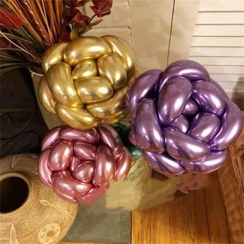 Partigos 100gab/daudz metāla ilgi sloksnes Balonu Lateksa baloni burvju Sasaistīšana Vīšanas Balonu Dzimšanas dienu, Kāzu dekori